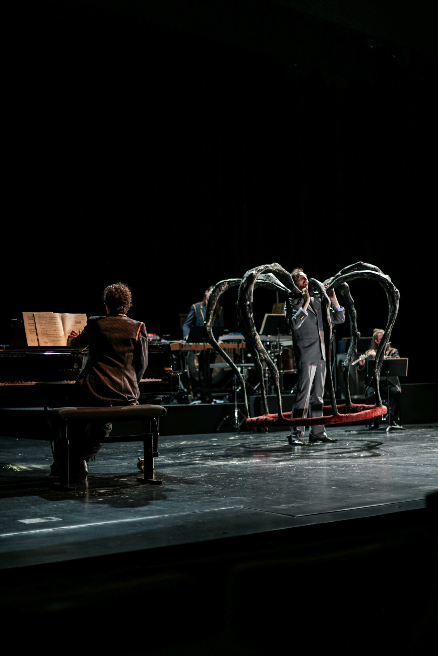 Birds Projet Festival Musica 2024 Strasbourg Ensemble Maja Vincent Bouchot Araignée Couronne Bianca Chillemi Piano Roi Fou © Thaïs Breton